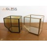 LYNX- GEO - CUBE 10cm. Black - Cube Large Geometric Glass Terrarium / Handmade Planter / Indoor Gardening / Urban Garden for Air Plant, Succulent & Cactus